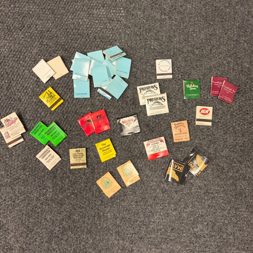 Vintage Matchbook Lot Advertising Collection Holiday Inn IGA Restaurants 30+pc
